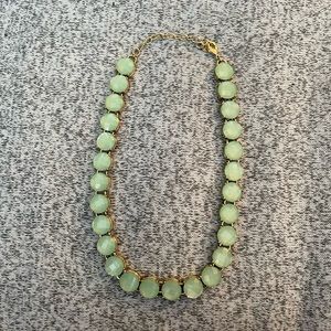 Mint green and gold statement necklace